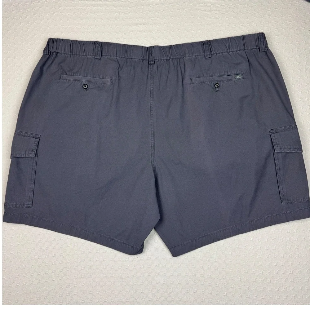 Tommy Bahama Relax Cargo Shorts Elastic Waist Mens 4XLB Gray Gorpcore Minimalist